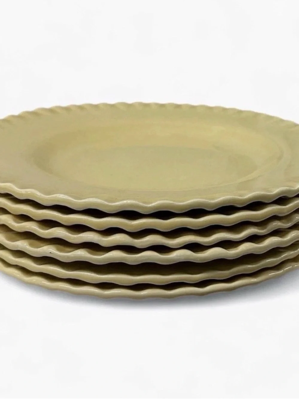 Pottery Barn Pie Crust Amber Dinner Plates 10.5” Set of 6 Discontinued